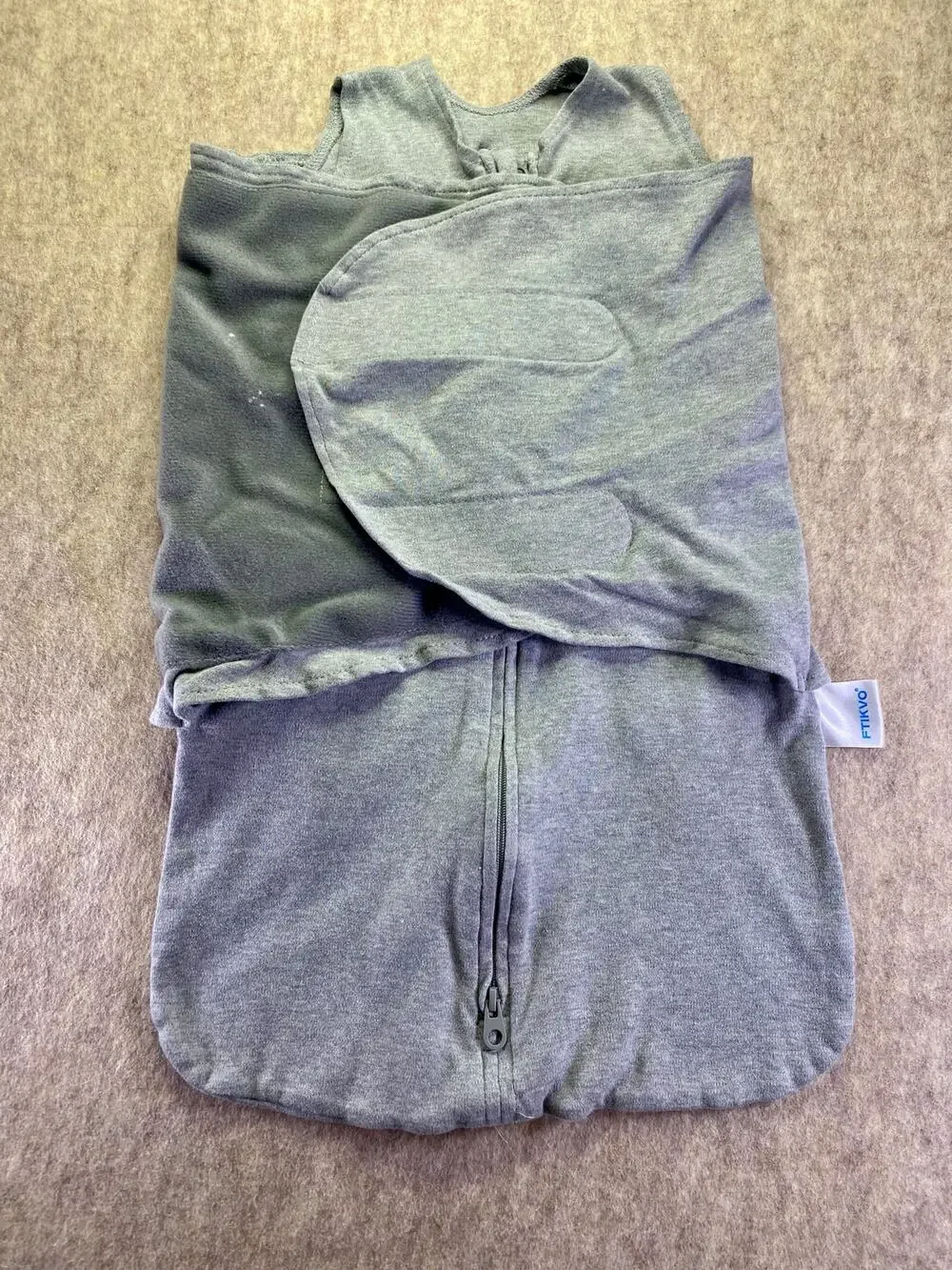 Ftikvo Gray Baby Swaddle Sleep Sack Size 0-3 Months
